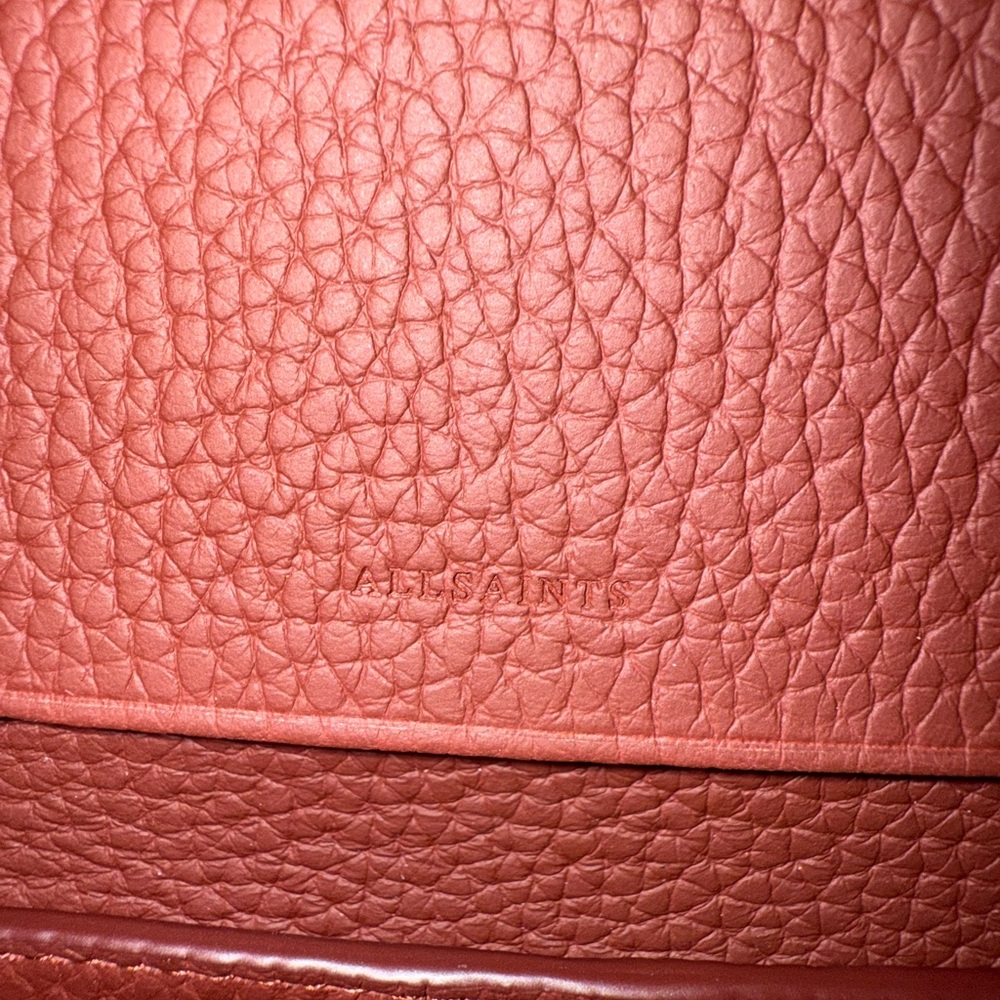 NWOT All Saints Women's Burgundy Crossbody Bag - Picture 7 of 15